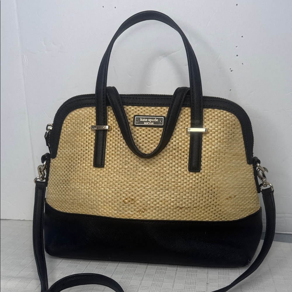 Kate Spade Cedar Street Straw Satchel Crossbody Bag
